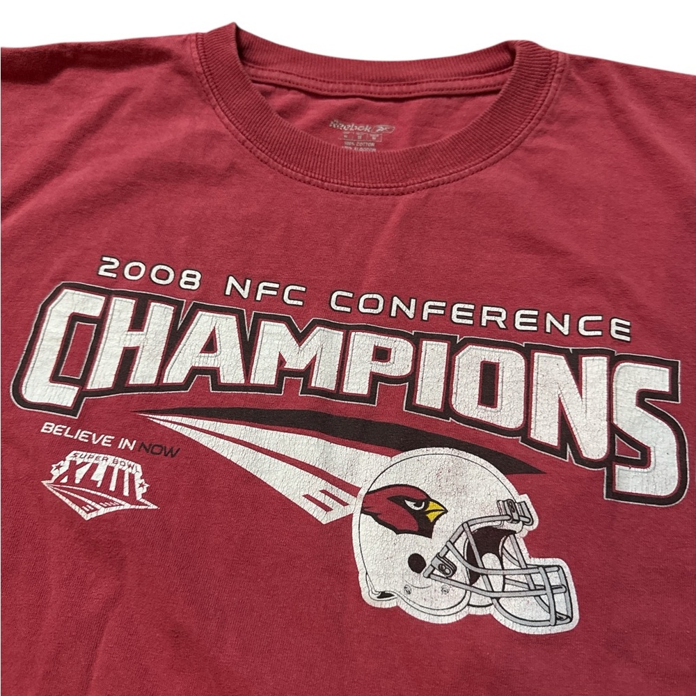 Arizona Cardinals Y2K Reebok Men’s T-Shirt Size M NFC Conference Champs 2008